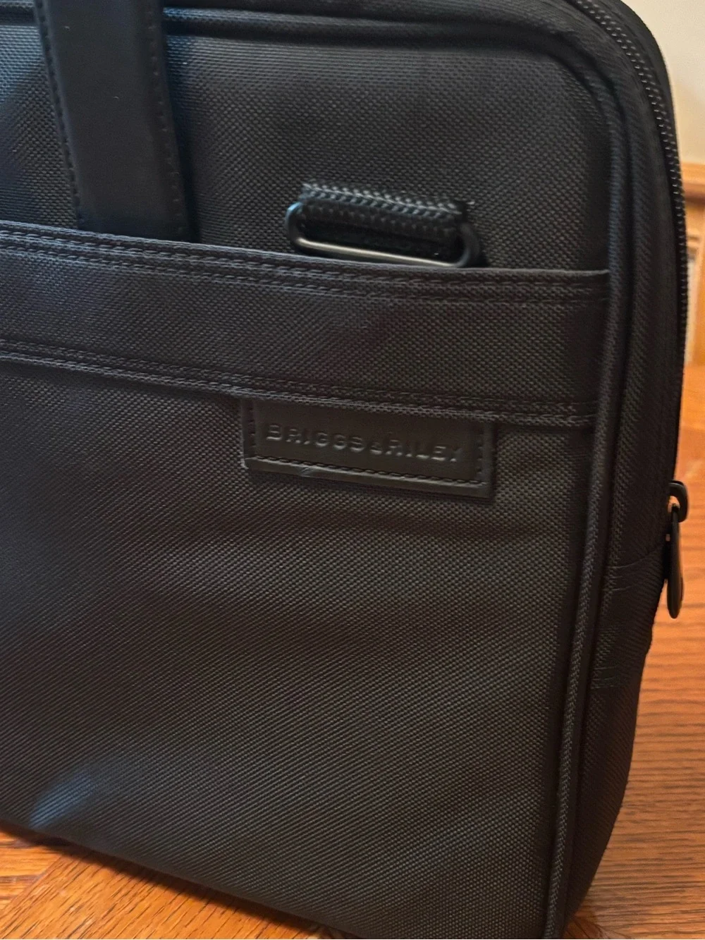 Briggs & Riley @work Black Ballistic Nylon Slim Laptop Briefcase Bag Tech Brief